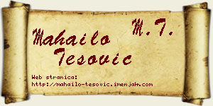 Mahailo Tešović vizit kartica